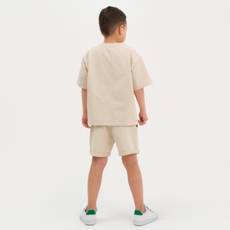 Kit for children (T-shirt, shorts) KAFTAN "BASIC Line" size 32 (110-116), beige color-6
