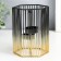 Summary Metal for 2 candles "hexagonal cage" d-4.5 cm gold.-black 11.5x11.5x15.5 cm 93307