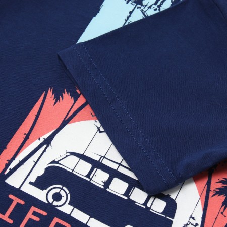 T -shirt for a boy, blue color, height 134 cm-2