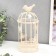 Summary Metal 1 Candle "Bird and a cage with butterflies" White 21.5x10x10 cm