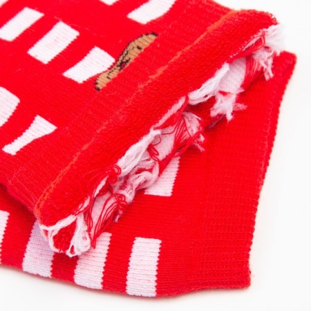 Noski children's terry, red/white color, size 16-3