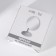 Desktop mirror, on a flexible leg, D mirror surface 15 cm, white color
