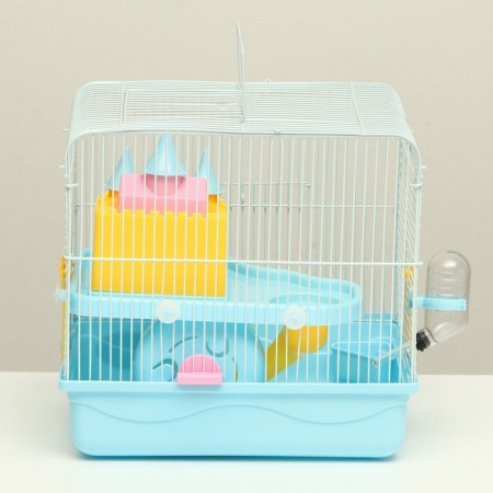 A cage for rodents "Pigzon" with a lock, 31 x 24 x 27 cm, blue-8