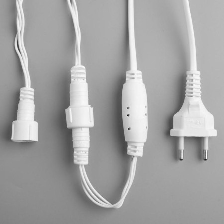 Garland "thread" 10 m, IP44, UMS, white thread, 100 LED, white glow, 220 V-3