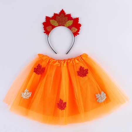 Carnival set "Autumn Princess": skirt and rim-7