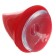 Accessory for a motorcycle helmet, horn, red