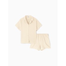 Комплект женский (рубашка, шорты) KAFTAN Basic р. 44-46 молочный