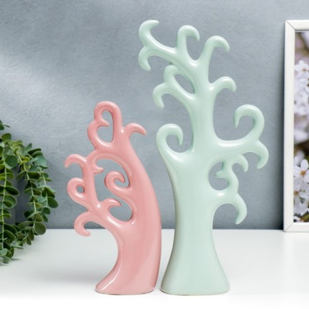 Souvenir ceramics "tree" marshmallow set 2 pcs 24x10 32x15 cm-3