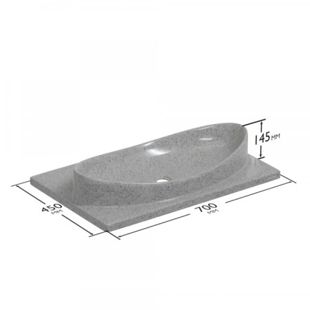 Furniture Santa “Vega 70” 900143, cast marble, volcanic-gray color-1