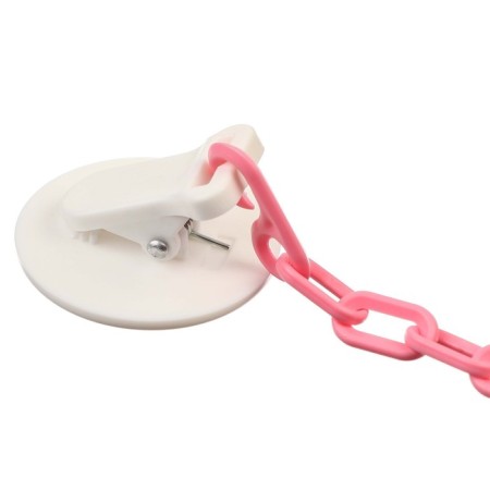 Latex classic dummy with a “daughter” ring, on a chain with a clothespin, from 0 - 3 months.-2