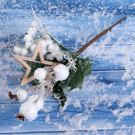 Decor "Winter Lighting" Star of Berries leaves, 20 cm