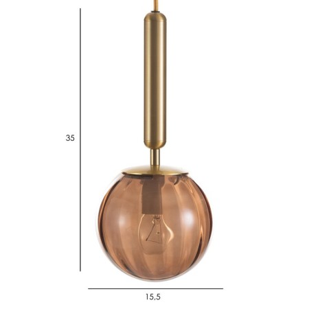 Bayerlux lamp "Javier" E14 40W gold-amber 15x15x35-185 cm-5