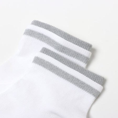 Women's socks shortened, white color, size 25-27-1