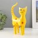 Souvenir ceramics "Yellow cat in flowers" 14.5x6.5x23.5 cm