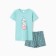 Female home set (T -shirt, shorts) "kittens", blue color, size 46