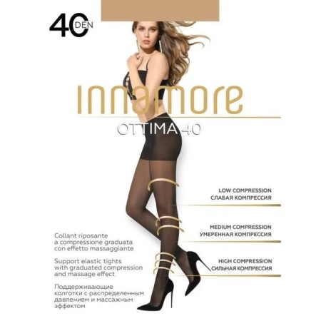 Female nylon tights, Innamore Ottima 40 den, light tan (miele), size 5