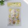 Stickers "Golden Flower Wooden" set 3 sheets mix 14.6x10.5 cm