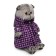 Soft toy "Basik", in a checkered cloak, 25 cm