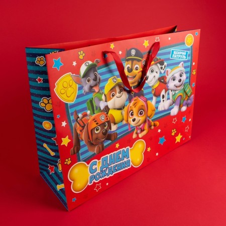 Gift package "Happy Birthday" 61x46x20 cm, packaging, puppy patrol-6