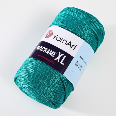 Yarn "Macrame XL" 100% polyester 130m/250g (158 emerald)-1