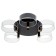 Chandelier 1697/5 LED 100W 3000-6000K Black 60x60x12 cm Bayerlux