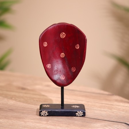 Souvenir "Mask" on a stand, batik, tree 20 cm-3