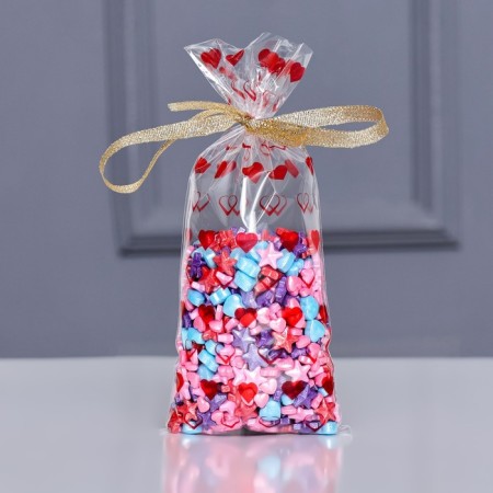 Package packing bopp, "heart" 9*19 cm