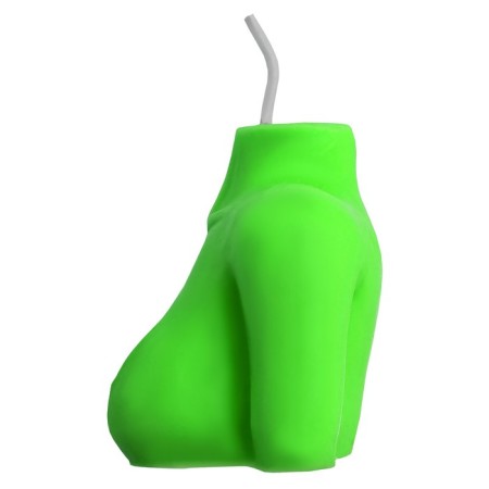 Candle Pecado BDSM "Women's silhouette", green color, 49 g-3