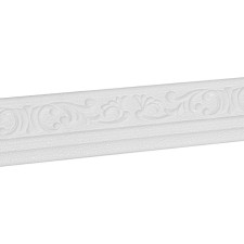 Self -adhesive PVC plinth 3D white monogram, 2.3m