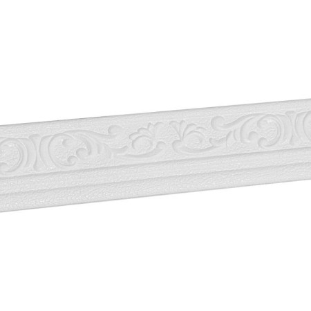 Self -adhesive PVC plinth 3D white monogram, 2.3m