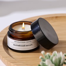 Aromatic candle in the bank 