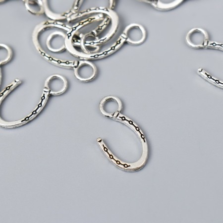 Decor for creativity Metal "Hook" silver G057B568 set 25 pcs 2x1 cm