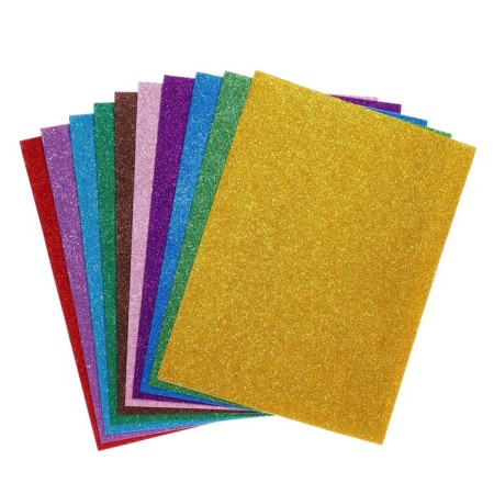 Penca -sparkle foam, self -mesmerizing, A3, 10 sheets, 10 colors