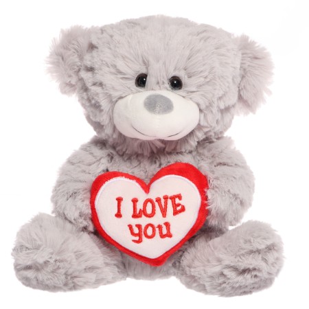 Soft toy "Bear charm with heart", 23 cm