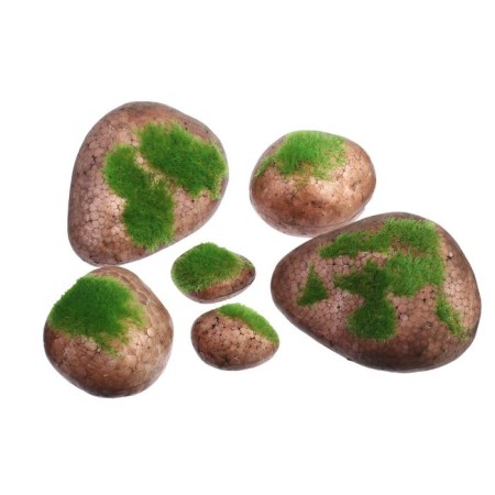 Moss Artificial "Stones", set of 6 pcs., Greengo-1