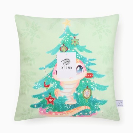 Case on the pillow Ethel "New Year's snake", 40*40 cm, 100 p/e, velor-5