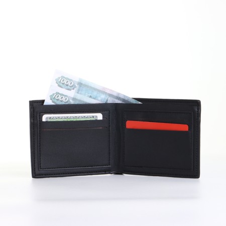 Male purse without fastening, black color-7