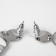 Earrings Metal "Faces" split, silver color