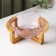 Glass salad bowl on the stand “Iride. Pink "1.1 l, 23 × 20 × 10.5 cm