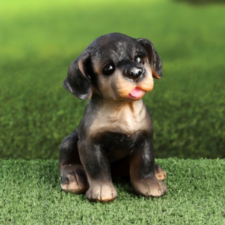 Garden figure "Rotweiler Puppy" 13x15x18cm