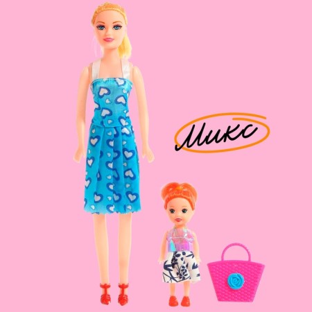 Olya doll with her daughter, with accessories, mix-8