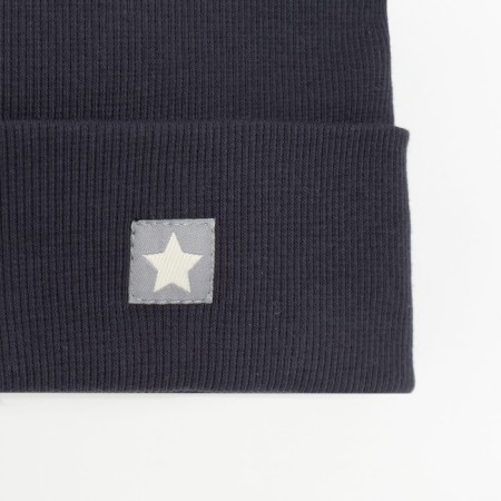 Two-layer children's hat, dark gray color, size 50-54-1