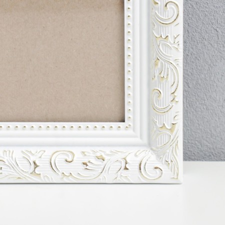 Photo frame plastic 40x60 cm, gold with white (plastic screen)-1