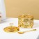 Sugar "Darina", 200 ml, 9 × 10 cm, with a spoon, gold color