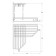 Corner-cutting shelf with hooks, bunk, size 20 x 20 cm, chrome