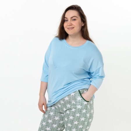 Women's longing, blue color, size 48-1
