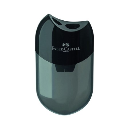 Faber-Castell sharpener with container 2 holes, black-11