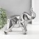 Souvenir Ceramics "Geometry. Elephant" silver 11x26x18 cm