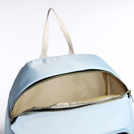 A backpack with a zipper, the color is blue-3