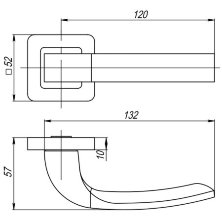 Separate handle PUNTO Orion QR GR/CP-23, graphite/chrome color-1